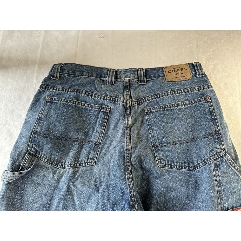 Vintage Chaps‎ Denim Shorts Mens 34 Blue Vintage Relaxed Fit Y2K Baggy Jorts